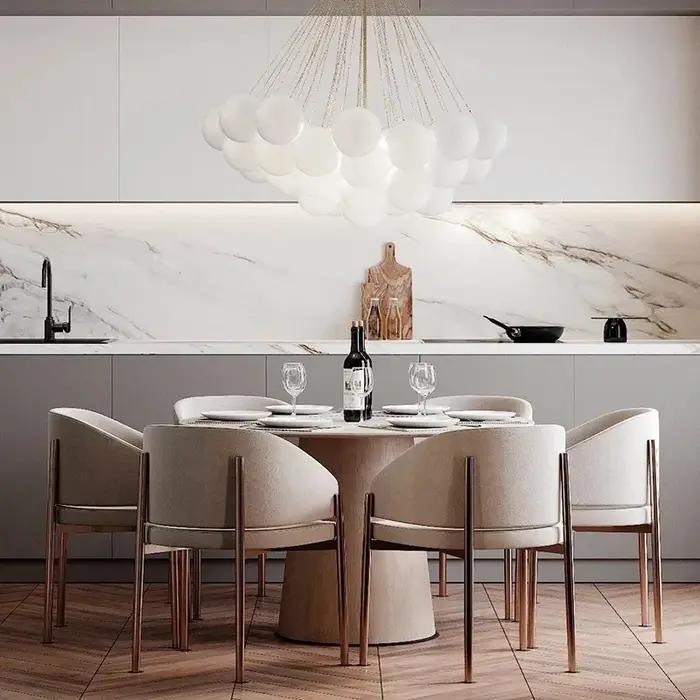 Chaise de salle à manger, simple, moderne, luxe léger, dossier, italien, restaurant, haut de gamme