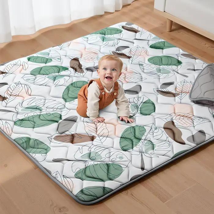 Tapis de jeu pour bébé, tapis d'éveil pour ramper, tapis de jeu en mousse épaisse et rembourrée, tap