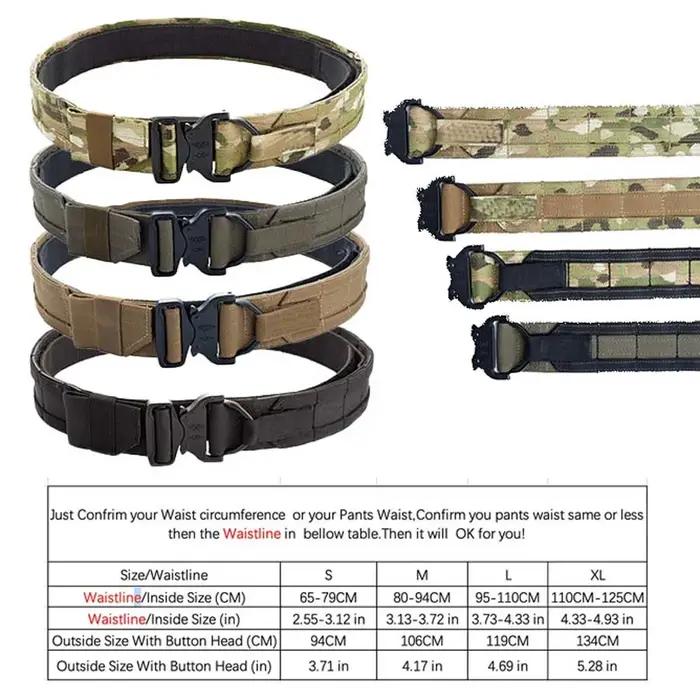 Ceinture DulMolle à double couche, 2 pouces, pour la chasse en plein air CS