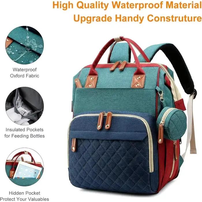 Sac à langer 3 en 1, sac à dos pliable