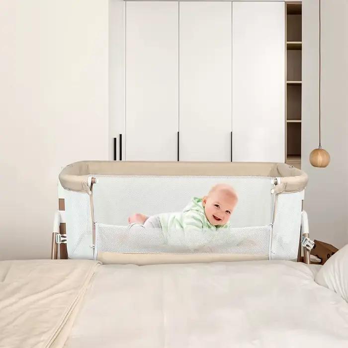 Lit bébé 3 en 1, lit bébé, bascule bébé, lit de voyage bébé avec matelas, couffin avec 6 hauteurs, f