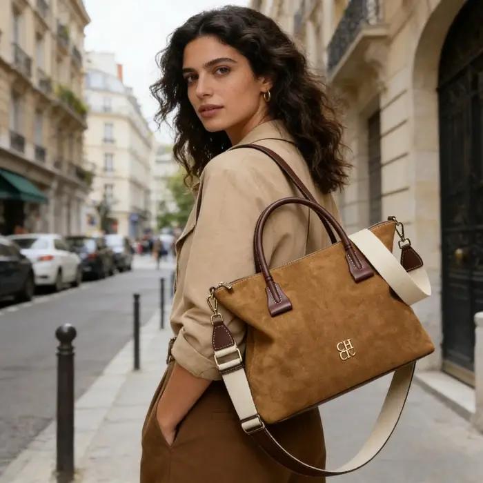 Sac fourre-tout tendance en cuir véritable 2026 pour femme, grande capacité, couleur unie, style vin