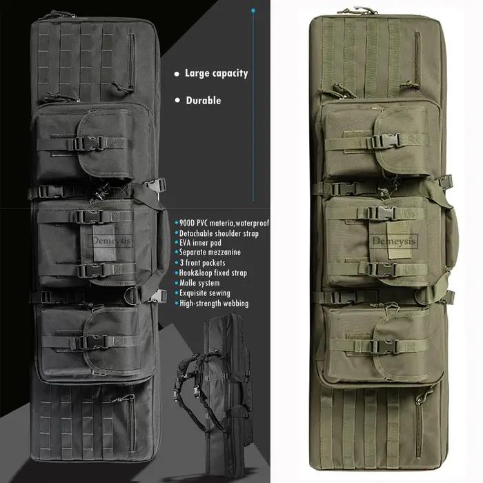 DulDouble-Mallette de rangement rembourrée pour fusil de chasse Airsoft, sac à dos pour odoret magaz