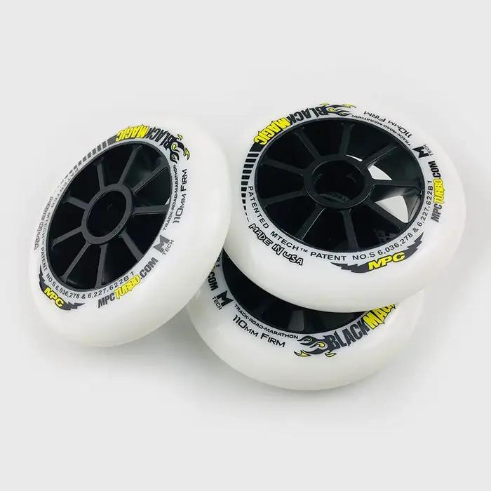 Roues magiques noires MPC SRC XXFirm XFirm 110/100/90mm, pneus de course Marathon pour patins à vite
