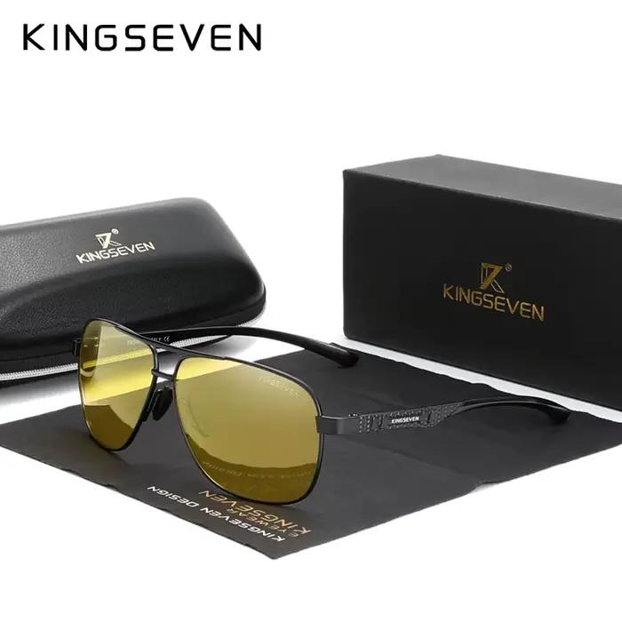 KINGSEVEN lunettes de soleil polarisées en aluminium hommes UV400 HD lentille pilote Protection des
