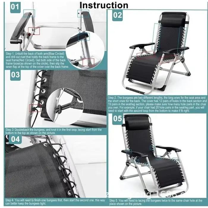 Tissu de remplacement universel pour canapé, pour chaise à gravité zéro, fauteuils inclinables pour
