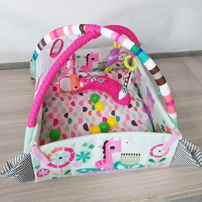 Cadre de fitness pour bébé couverture de jeu rampant tapis éducatifs multifonctionnels couverture rampante pour clôture jouets d'éveil pour nourrissons développement moteur sécurité et plaisir pour enfant