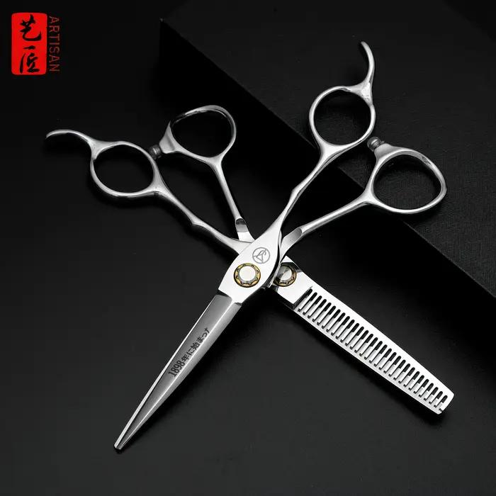 Ciseaux de coiffure professionnels en acier 40C - Fabrication de pointe, précision nano, roulements