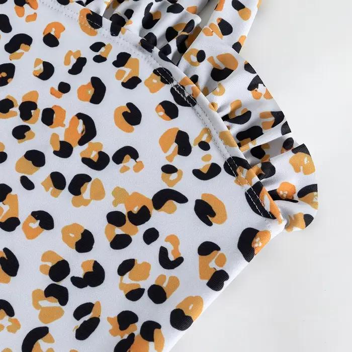 Maillot de bain une pièce imprimé léopard pour filles, à la mode, vêtements de plage, tenue d'été, p