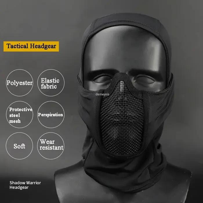 Cagoule tactique en maille, masque Airsoft Paintball, Protection complète du visage, capuche de Styl