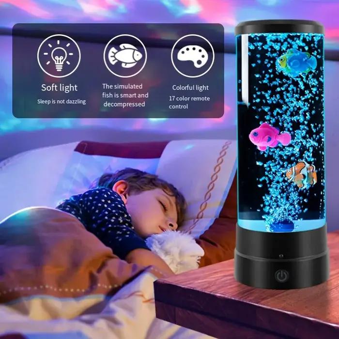 Lampe LED pour poisson, veilleuse d'ambiance, télécommande, lumières décoratives à couleur changeant
