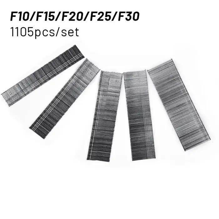 1105 pièces F15/F20/F25/F30 pistolet à ongles droit Brad ongles agrafeuse en acier inoxydable cloueu