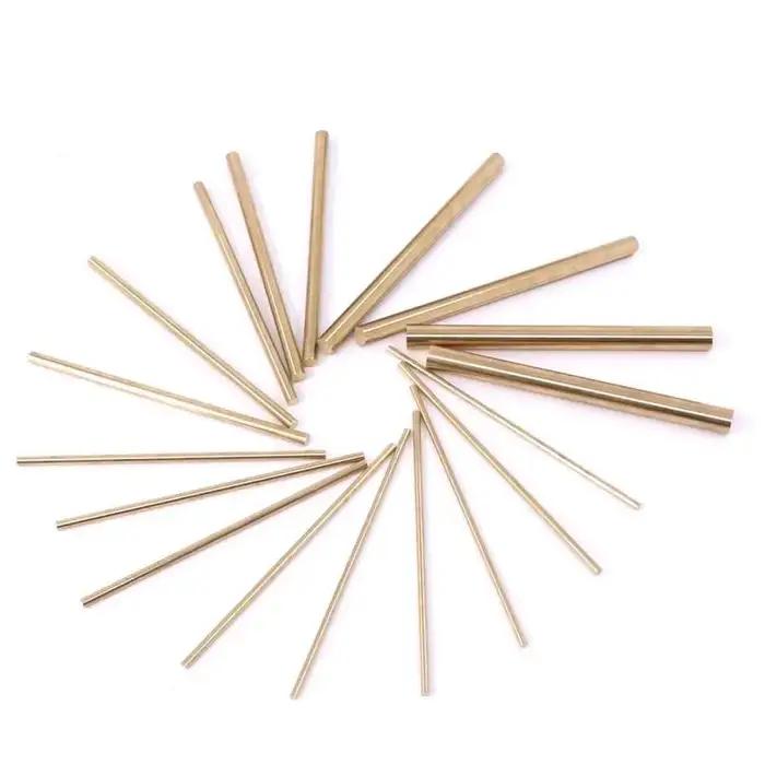 Tige de barre ronde en laiton, diamètre 1.6-20mm, longueur 100-450mm, bâton pour manche de couteau,