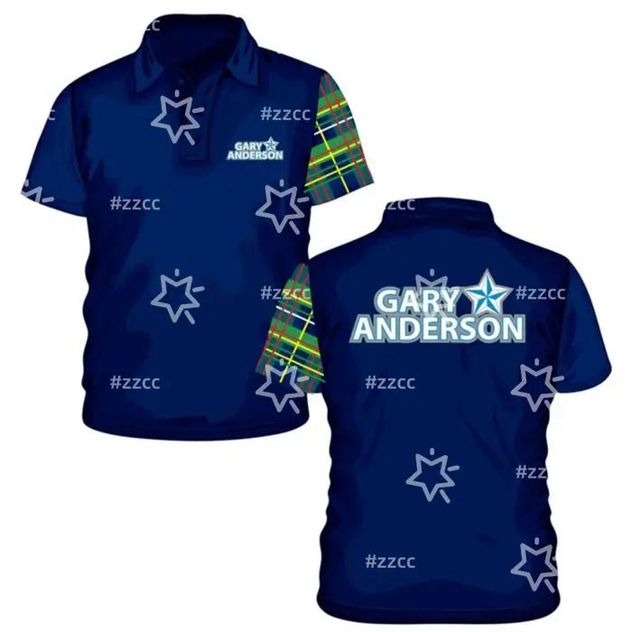Maillot de fléchettes réplique Gary Anderson, polo de fléchettes, maillot de fléchettes, vêtements d