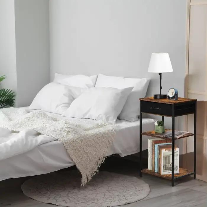 Support d'imprimante T1 blanc avec table de rangement, étagère d'imprimante à 3 niveaux, support d'é