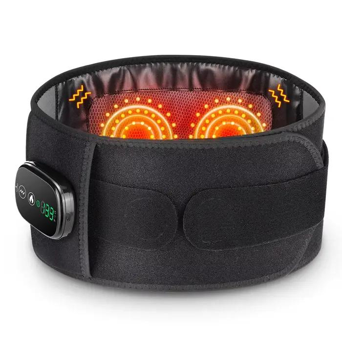 Ceinture de massage par vibrations chauffantes, lumière rouge, compresse chaude, attelle de soutien