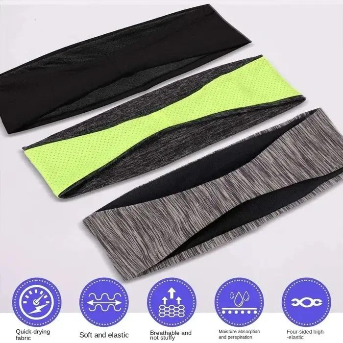 Bandeau de Sport Élastique Élégant Accessoire Polyvalent pour Hommes Femmes Yoga Course à Pied Occasions Spéciales