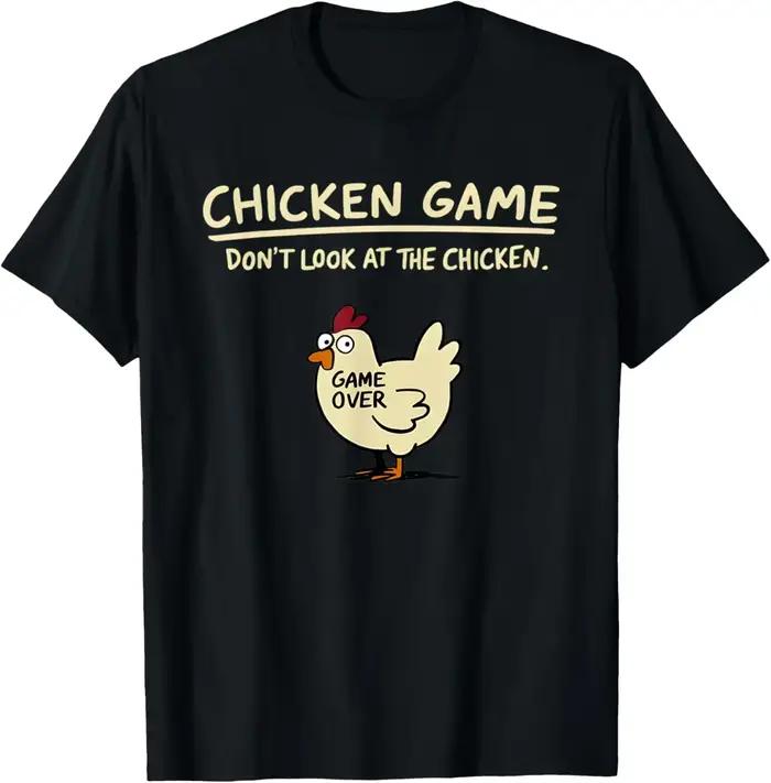 Jeu de poulet ne regarde pas le poulet T-Shirt de poulet drôle imprimé graphique T-Shirt femmes vête