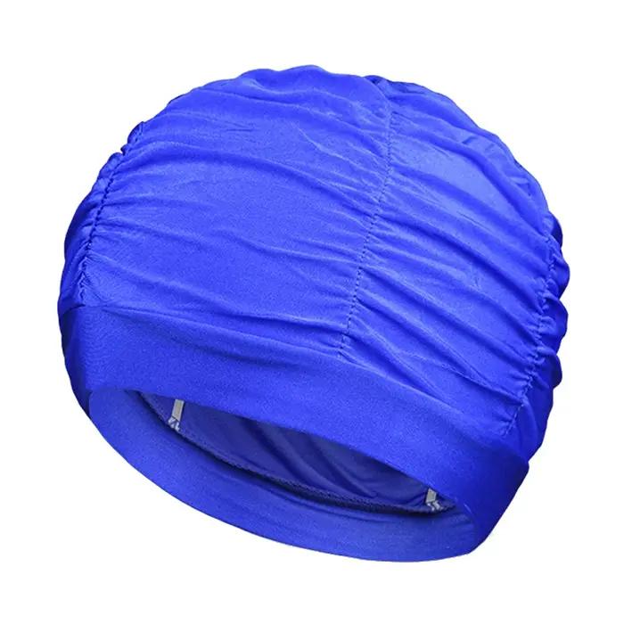 Nouveau couleur unie cheveux longs femmes hommes piscine bord de mer Sports nautiques élastique plis