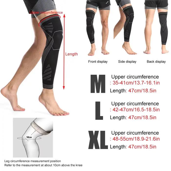 Manchon de Compression de jambe complète, 1 pièce, genouillère de soutien, protecteur pour haltéroph