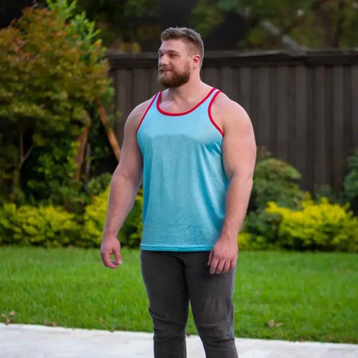 Débardeur de gymnastique d'été pour hommes, vêtements d'entraînement de Fitness, chemise ample sans