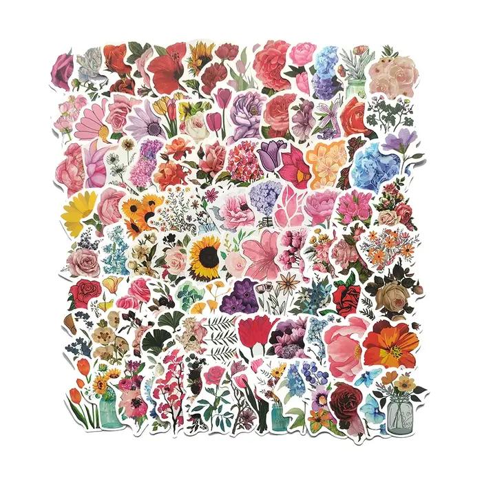 10/30/50/100 pièces fleurs autocollants ordinateur portable vélo guitare planche à roulettes autocol