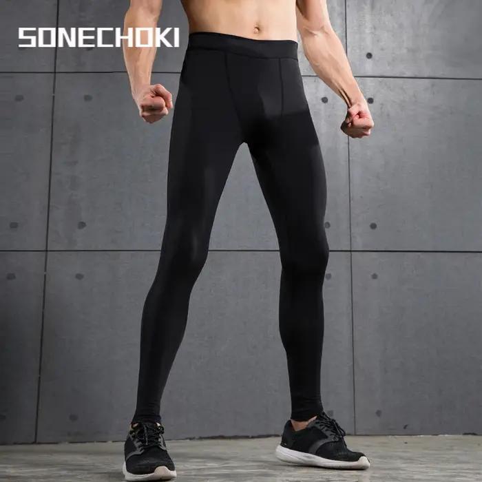 Leggings de Compression de gymnastique pour hommes, pantalons d'entraînement de Sport, collants de c