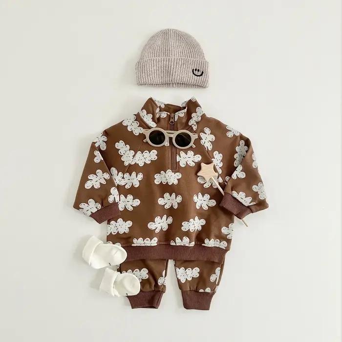 Ensemble de vêtements d'automne pour bébés garçons et filles, sweat-shirt à manches longues + pantal