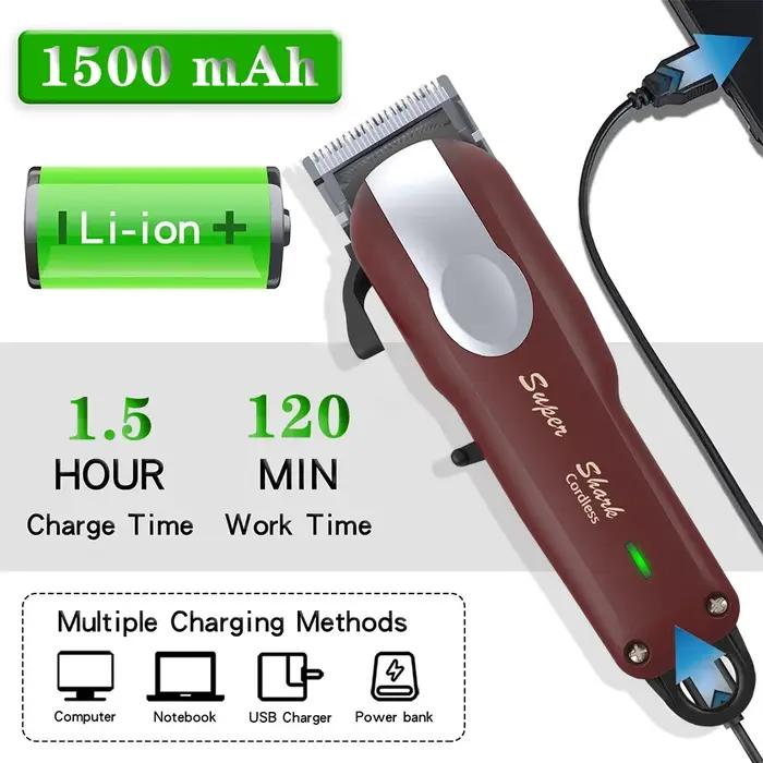 Magicful professionnel tondeuse à cheveux batterie au Lithium USB rechargeable tondeuse LED affichag