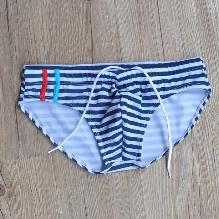 Superbody marque rayé maillots de bain sexy vente chaude maillots de bain boxeurs pour hommes maillo