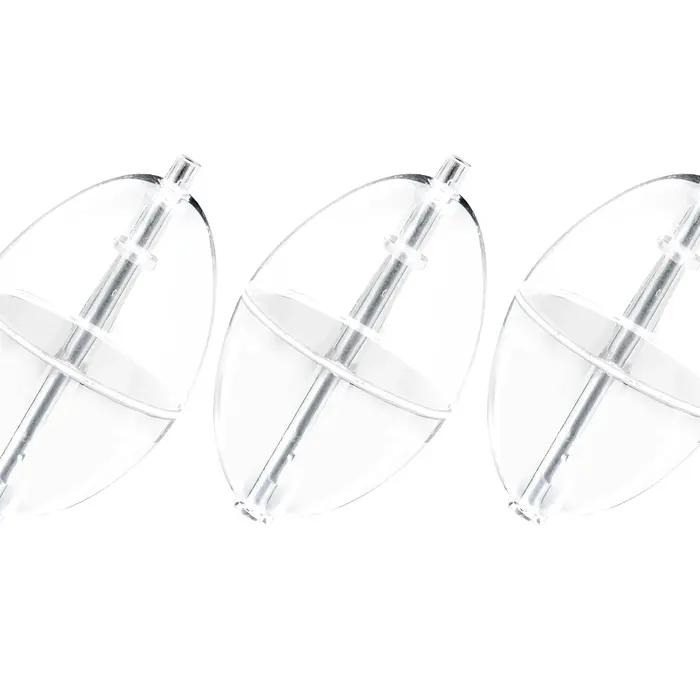 10 pièces flotteur de pêche bouée Bobber indicateur de frappe PVC plastique Surface transparente flo