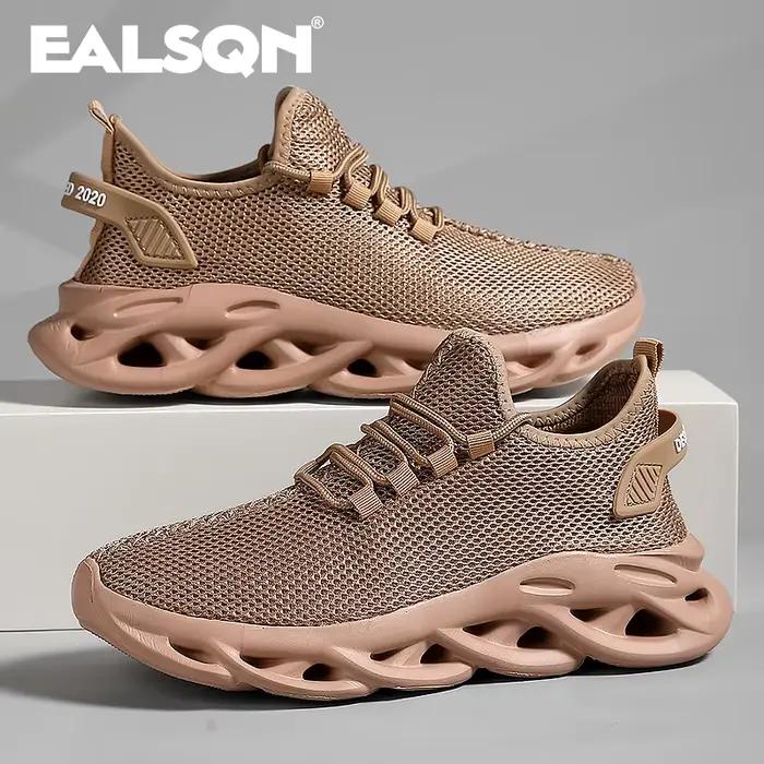 Chaussures de course légères pour hommes et femmes noires et marron - Jogging