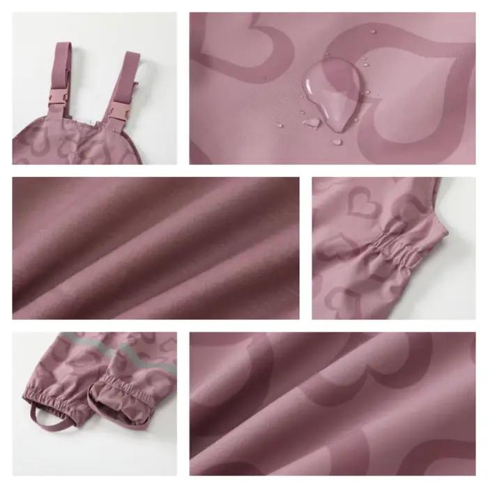HONEYKING enfants pantalons de pluie imperméables combinaisons pour bébés filles salopette pantalons