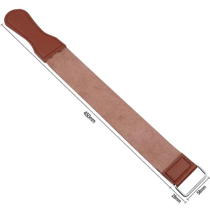 STONEGO Sangle d'affûtage en cuir pour rasoir droit de barbier, couteaux pliants et autres couteaux,