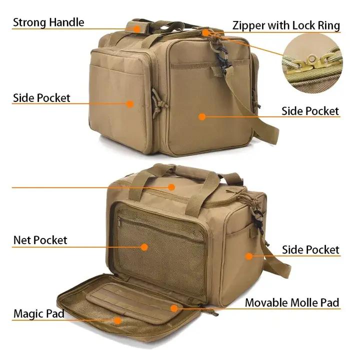 Sac de rangement en nylon pour armes à feu, système Molle, accessoire de chasse en plein air, étui à