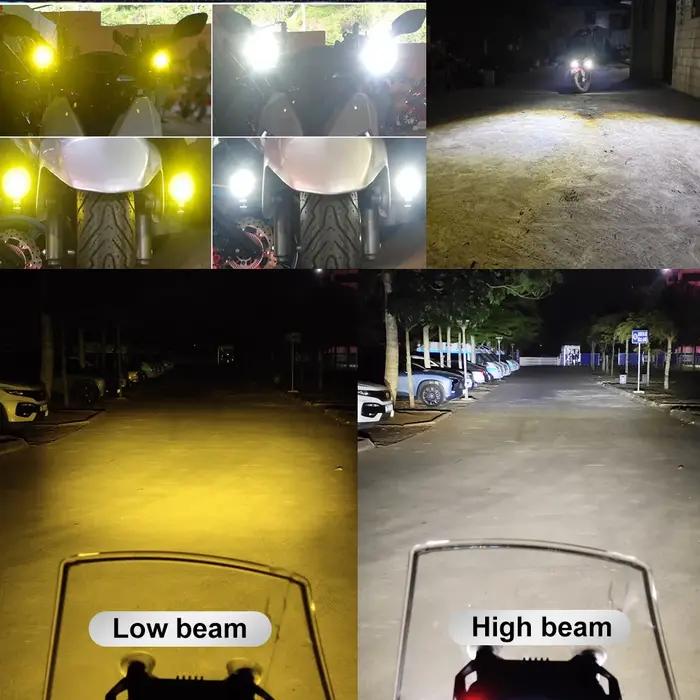 Projecteur de phare universel à lampe LED pour moto, VTT et scooter, lampadaire d'éclairage de piste