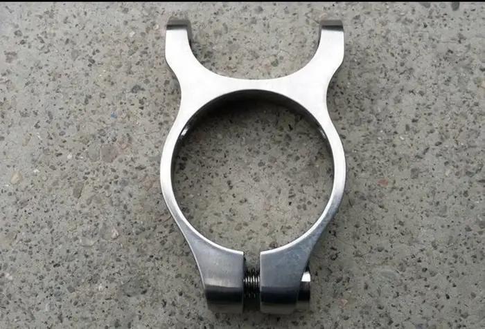 Collier de fixation double tête en alliage de titane 31,8/34,9 mm pour tube de selle de VTT/vélo de