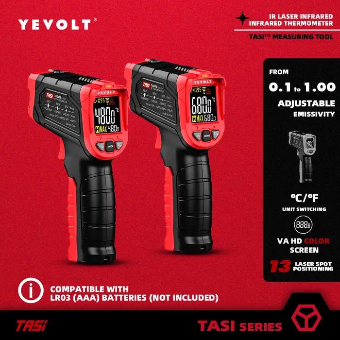 YEVOLT TA601 série thermomètre infrarouge numérique portable sans Contact IR Laser température therm