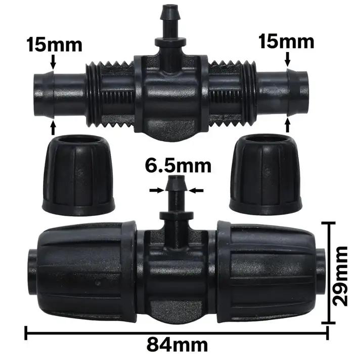 KESLA-Connecteur de tuyau en T avec verrouillage fileté, adaptateur d'eau d'irrigation de jardin ver