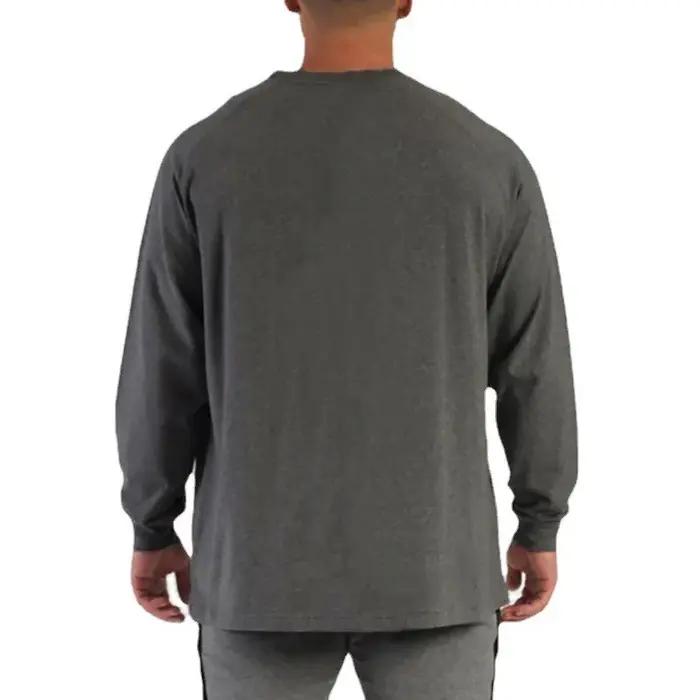 T-shirts à manches longues pour hommes, surdimensionnés, pour course à pied, musculation, vêtements