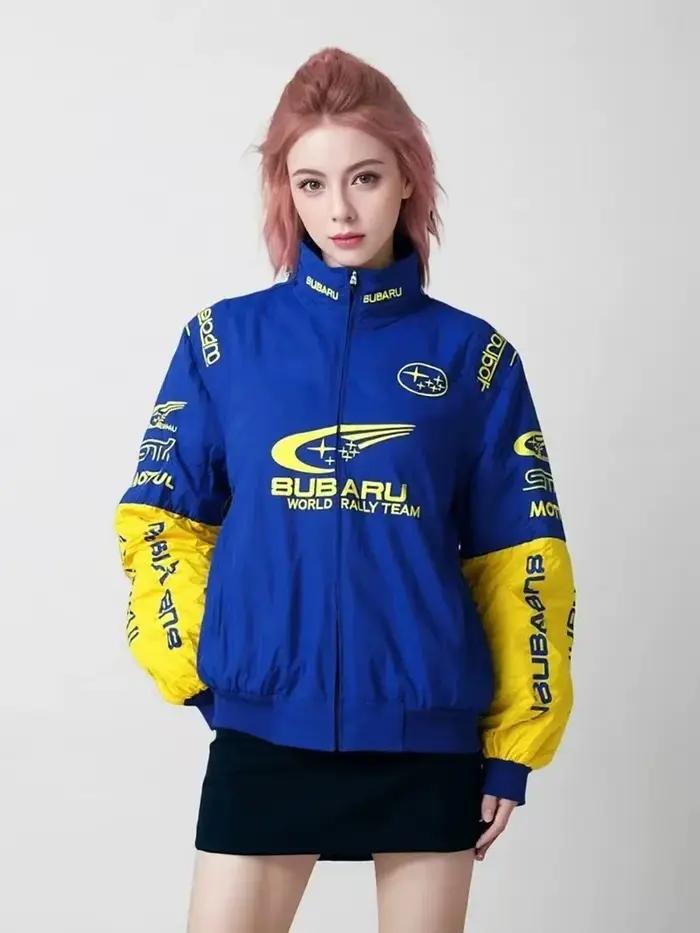 Combinaison de course brodée Subaru F1 sport, veste de cyclisme en plein air à manches longues, vest