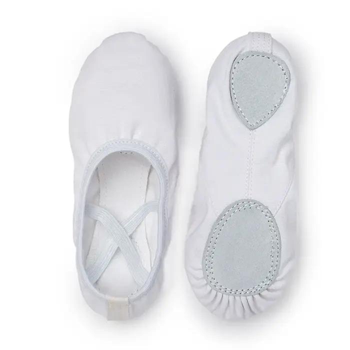 Chaussures de ballet en toile pour femmes et enfants, pantoufles de danse à semelles souples, profes