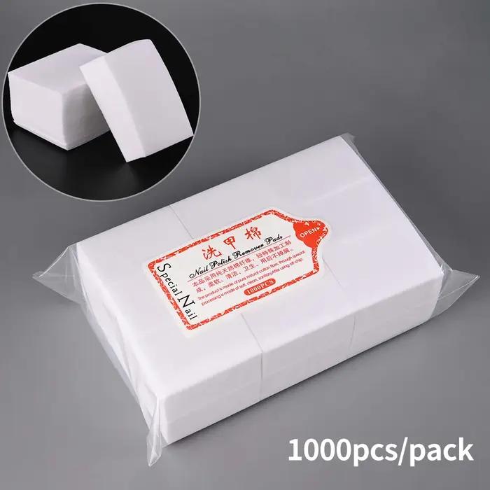1000/500/100 pièces lingettes en coton pour ongles élimination du Gel enveloppes non pelucheuses tre