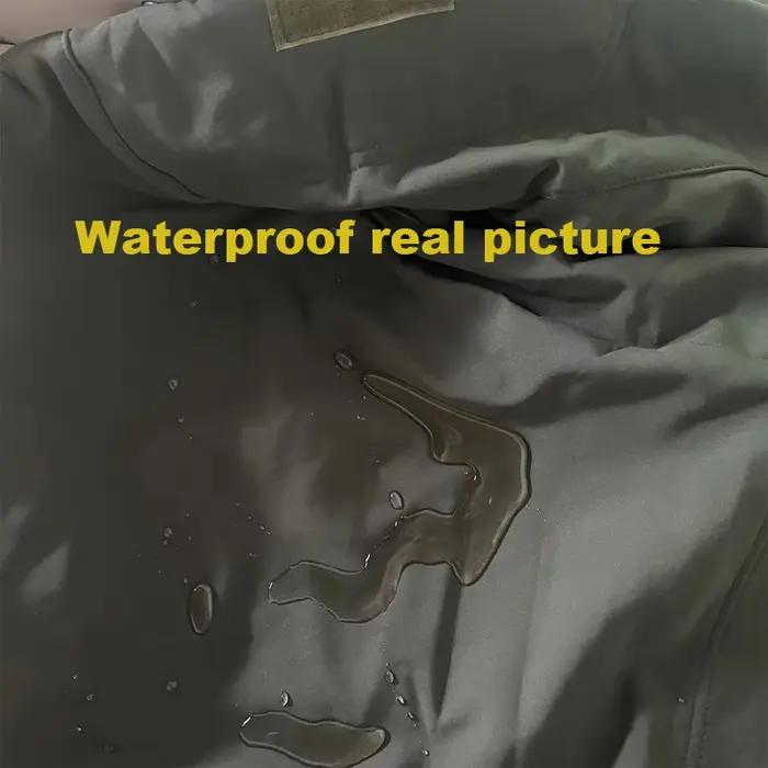 Veste de randonnée en polaire pour homme, style cargo, automne-hiver, effet peau de requin, tactique