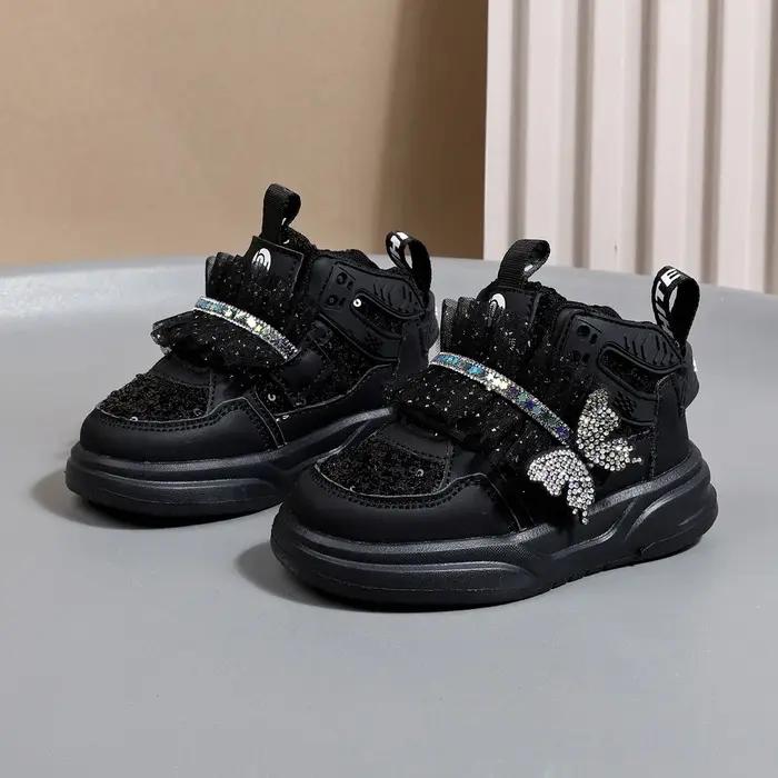 Chaussures d'automne en cuir pour enfants, baskets de Sport pour enfants en bas âge, mignonnes papil