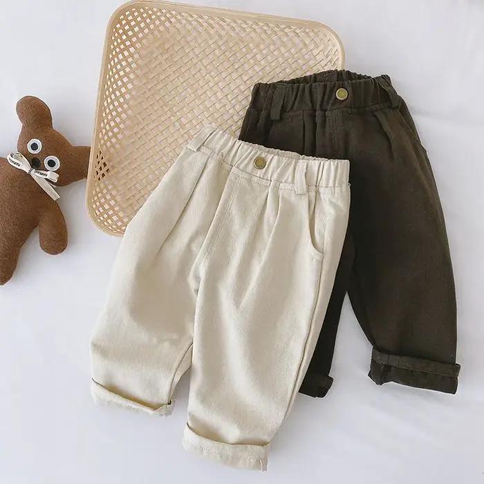 MILANCEL 2026 printemps automne solide enfants garçons pantalons droits mode enfants vêtements panta