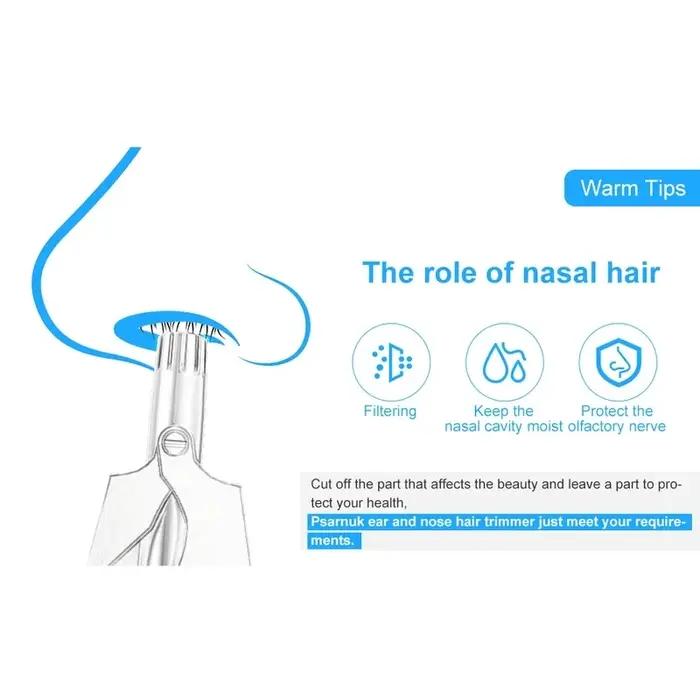 Tondeuse à poils de nez Portable en acier inoxydable, 1 pièce, pour hommes/femmes, rasoir manuel et