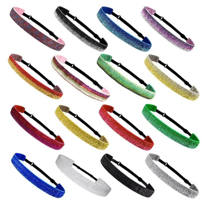 Bandes cheveux réglables à antidérapantes, bandeaux sport pour filles, bandeau gymnastique football