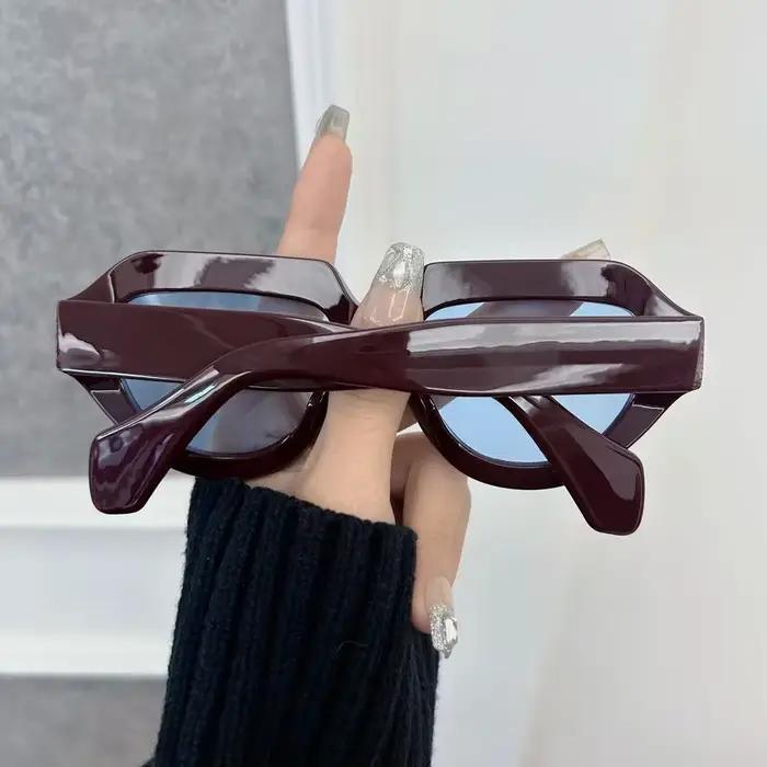 Lunettes de soleil carrées Vintage décontractées pour femmes et hommes, marque classique rétro ronde