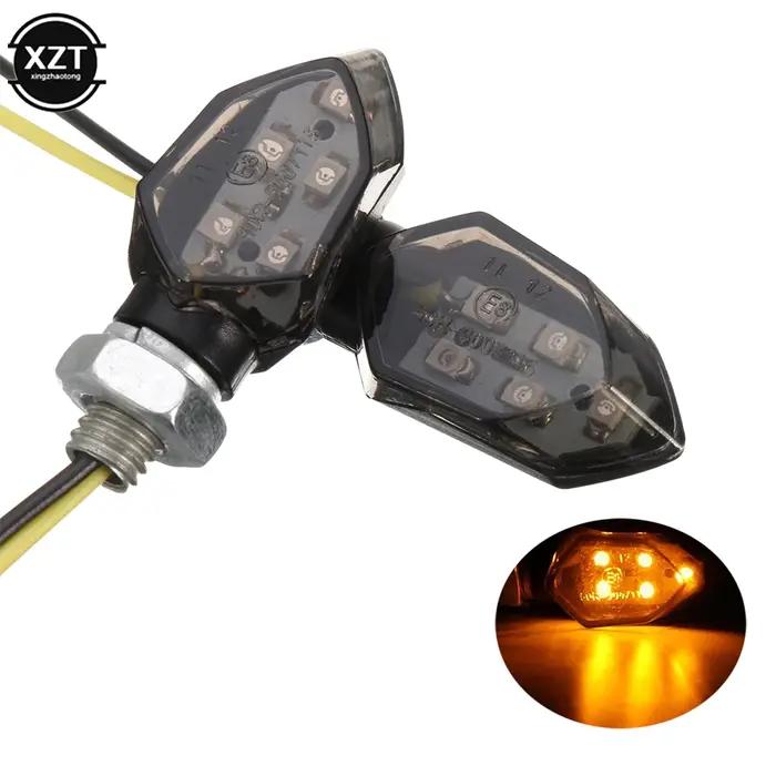 4 pièces moto clignotant indicateur LED universel Kawasaki moto Streetcar Scooter Signal lumineux